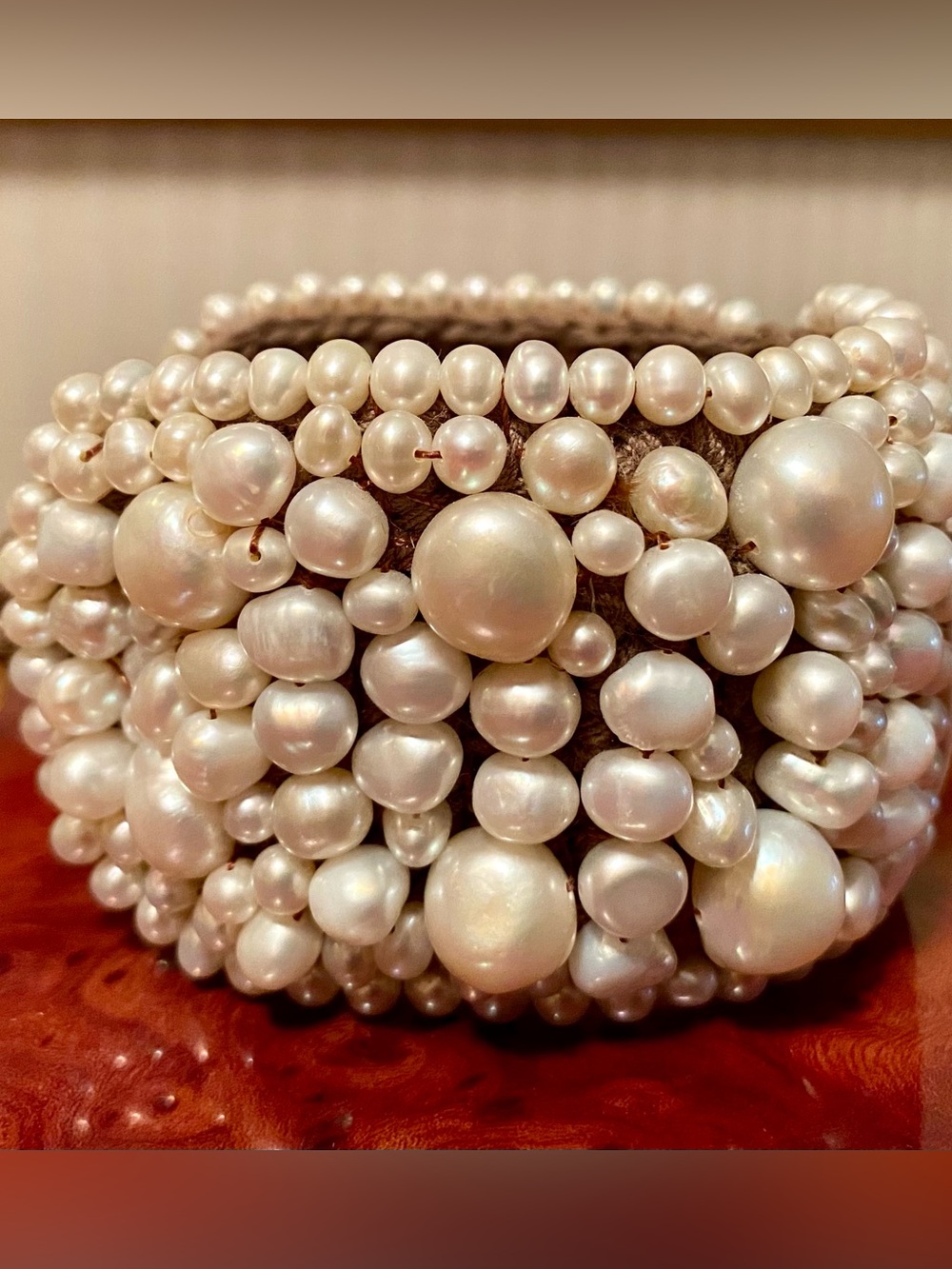 Amedeo NYC Pearl Cluster & Cameo Woven Bracelet - Picture 5 of 9